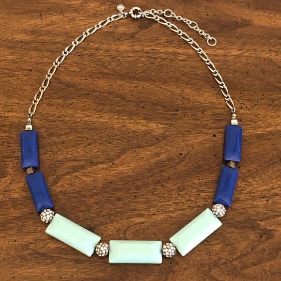 J.Crew | Resin and Pave Bead Necklace | 24” Adjustable - Picture 1 of 4